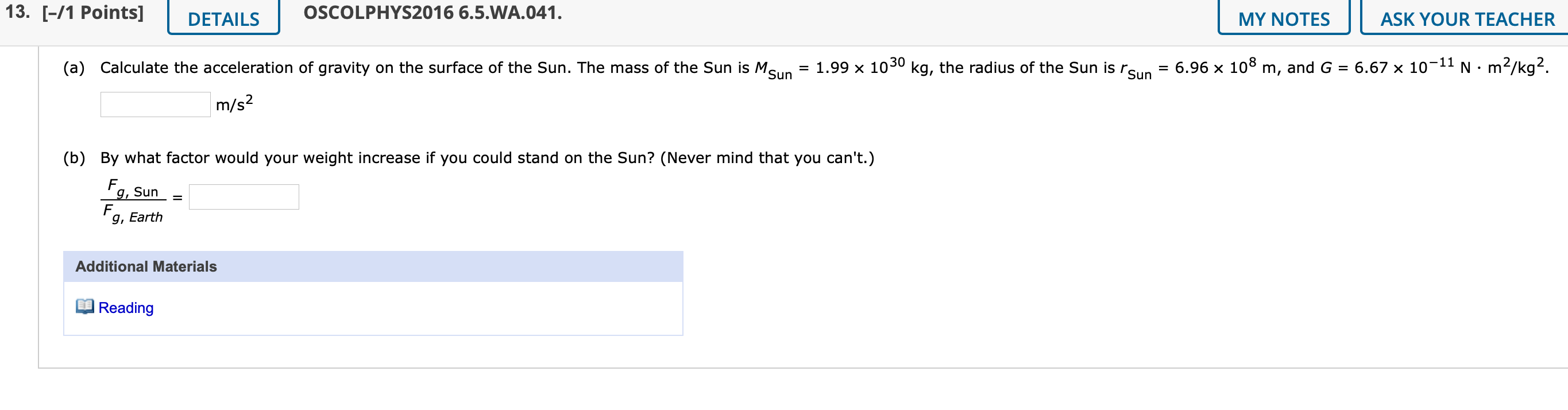 Solved 13 [ 1 Points] Oscolphys2016 6 5 Wa 041 Details My