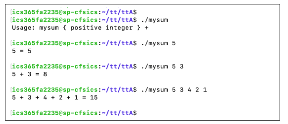 Solved Write a bash shell script called “mysum” to add all | Chegg.com