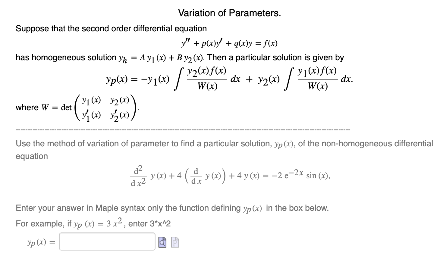 Solved Suppose That The Second Order Differential Equatio Chegg Com