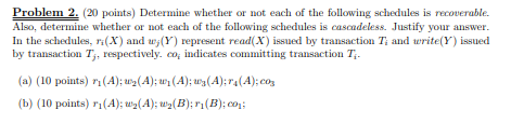 Solved Problem 2. (20 points) Determine whether or not each | Chegg.com
