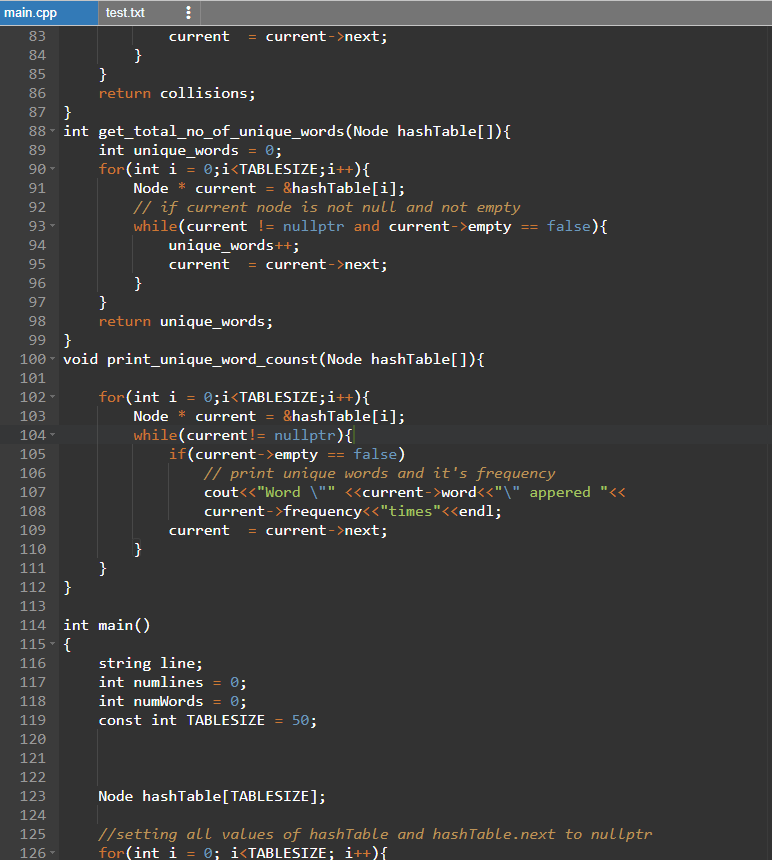 Solved IN C++. I need to create a Hash Table that uses | Chegg.com