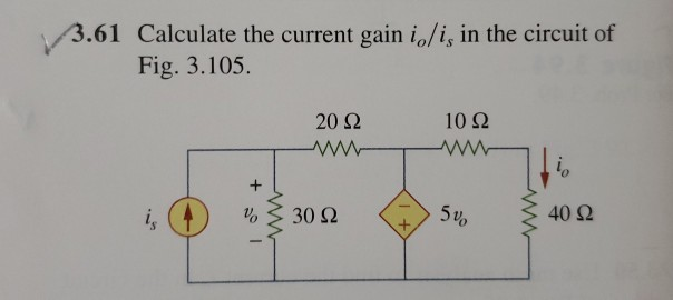 Solved 3.63 Find v, and i, in the circuit shown in Fig. | Chegg.com