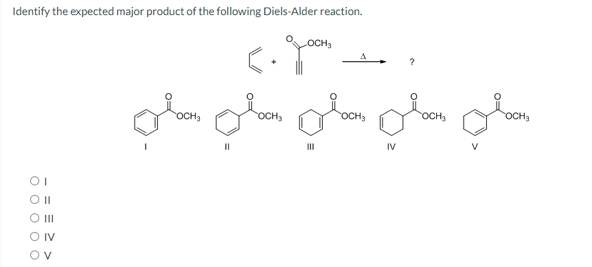 Solved Identify The Expected Major Product Of The Following