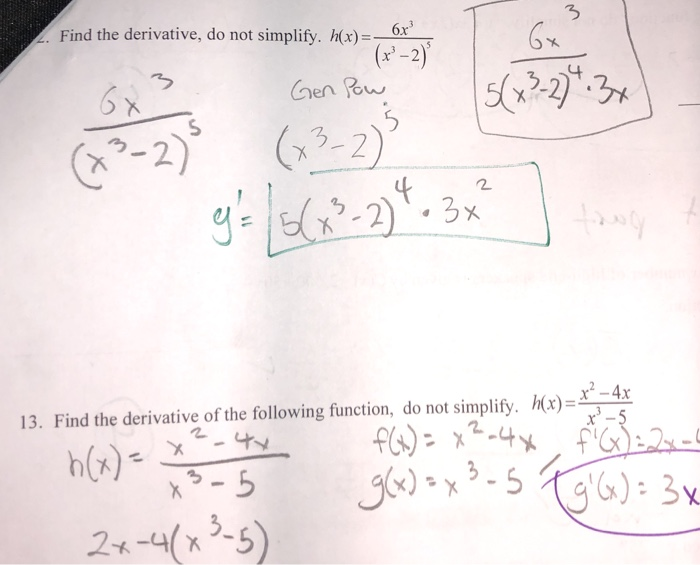 Solved Find the derivative, do not simplify. h(x)=- mpilly. | Chegg.com