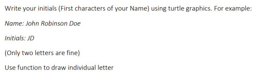 Solved Write your initials (First characters of your Name) | Chegg.com