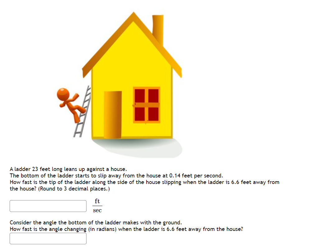 solved-a-ladder-23-feet-long-leans-up-against-a-house-the-chegg
