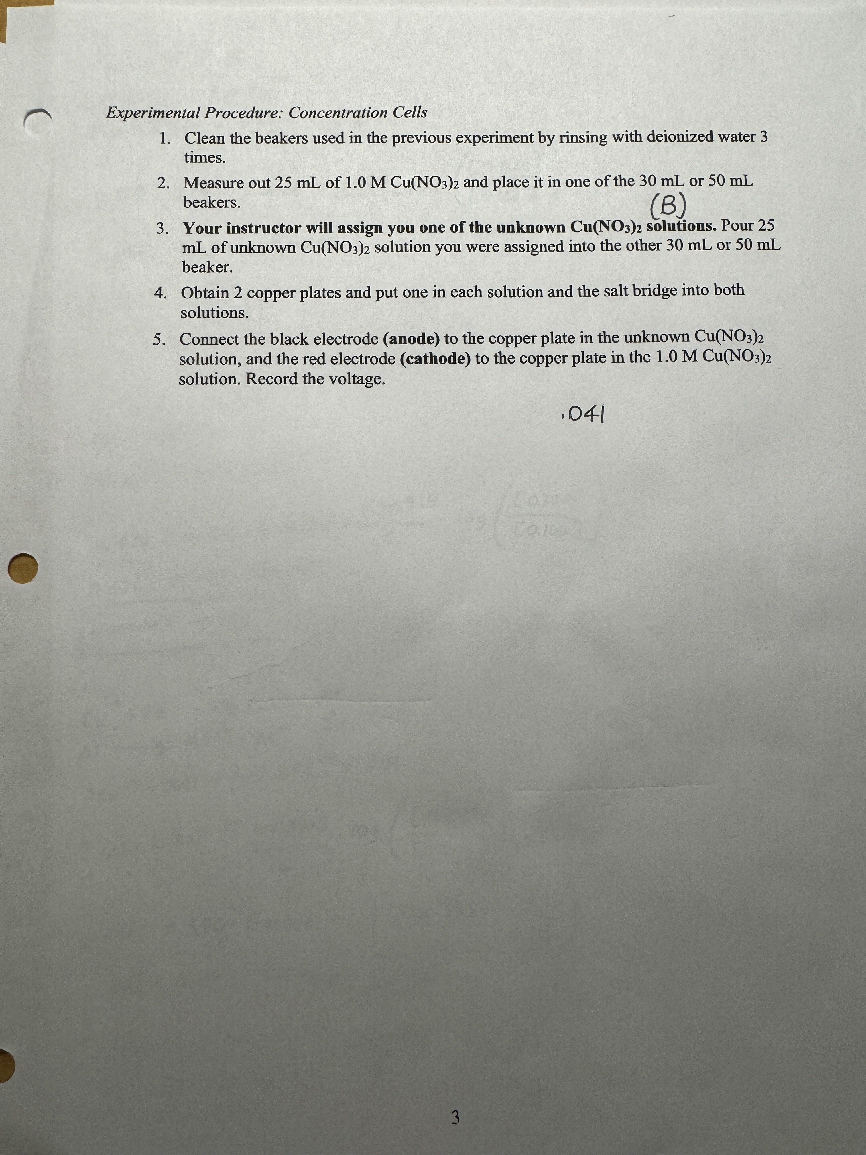 Solved xperimental Procedure Standard Reduction Potentials