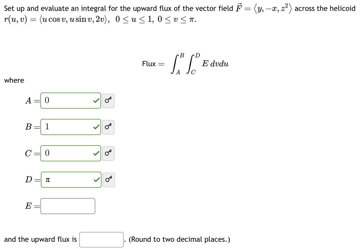 Solved Set up and evaluate an integral for the upward flux | Chegg.com