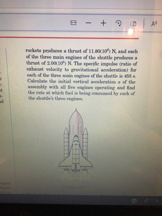 Solved 4/71 The space shuttle, together with its central | Chegg.com