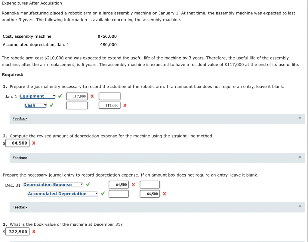 solved-expenditures-after-acquisition-roanoke-manufacturing-chegg