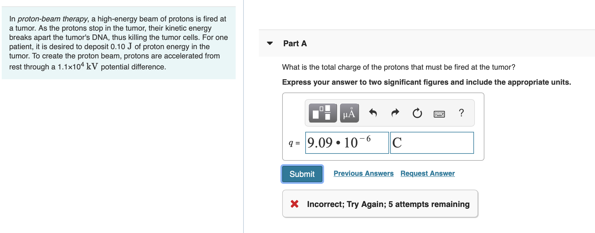 Solved In protonbeam therapy, a highenergy beam of protons