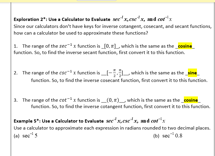 Secant calculator store