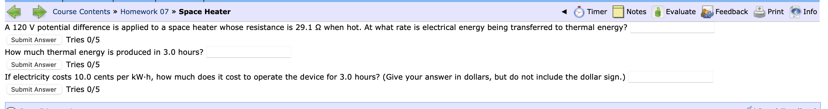 Solved 120 V Potential Difference Is Applied To A Space 