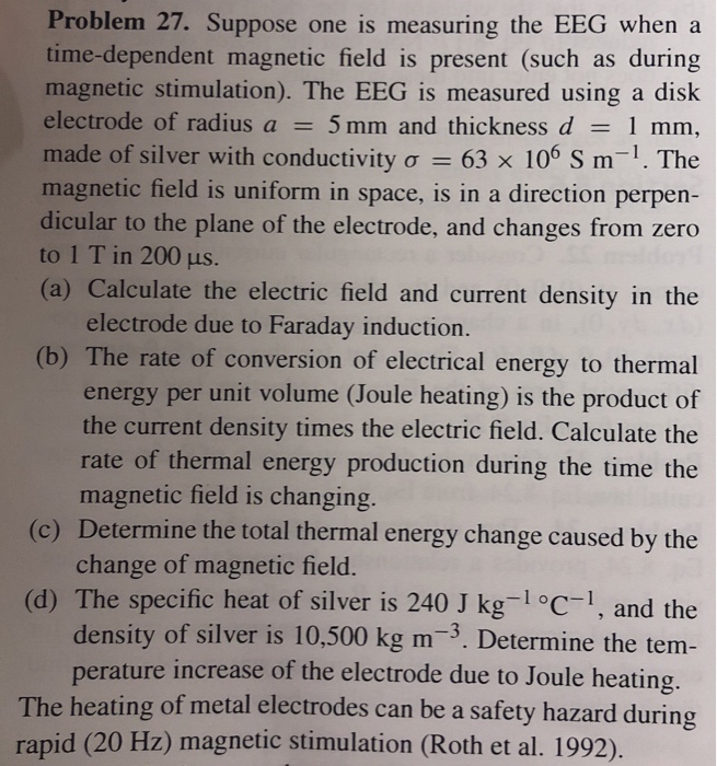 Solved Problem 27. Suppose one is measuring the EEG when a | Chegg.com