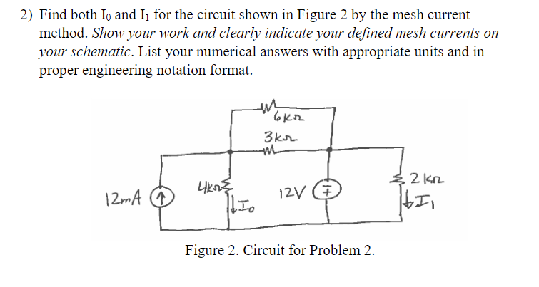 Solved 2) Find both I0 and I1 for the circuit shown in | Chegg.com
