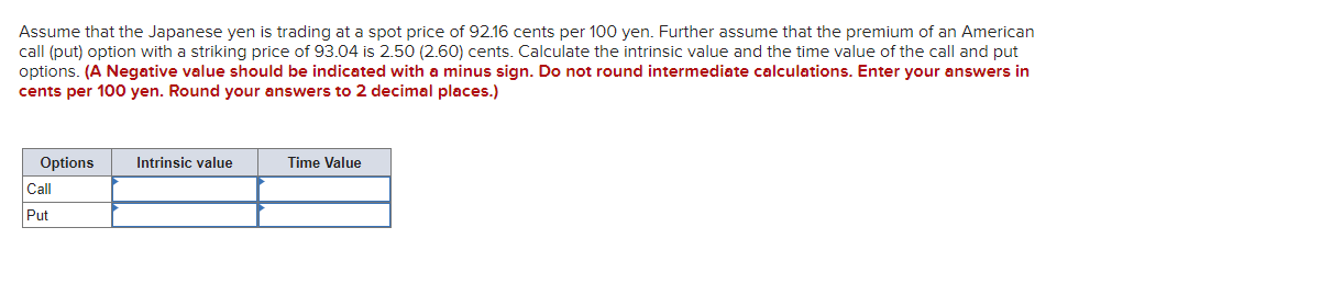 Solved Assume That The Japanese Yen Is Trading At A Spot | Chegg.com