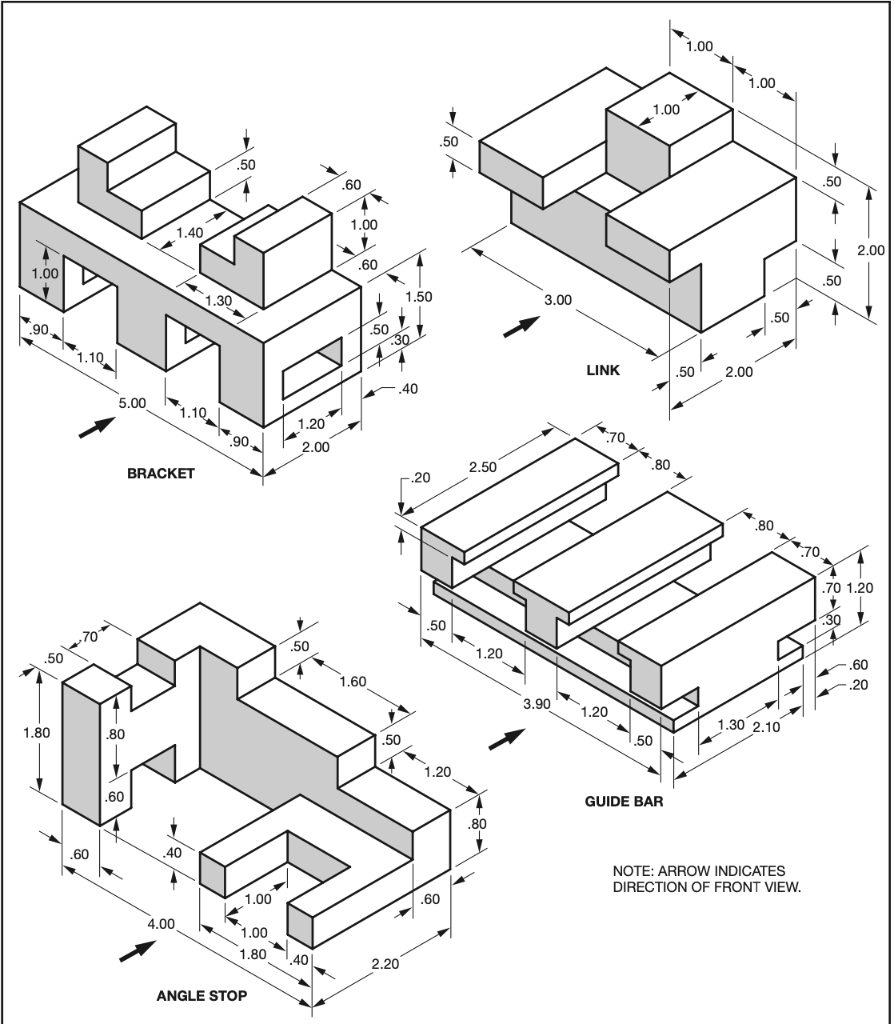 Solved ON A ONE-INCH GRID SHEET (.10 IN. SQUARES) SKETCH THE | Chegg.com