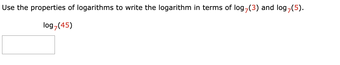 Solved Use the properties of logarithms to write the | Chegg.com