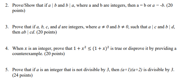 Solved 2. Prove/Show That If A | B And B | A, Where A And B | Chegg.com