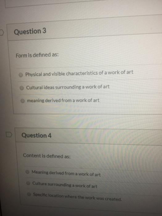 Solved Question 1 Definitions of art vary between different