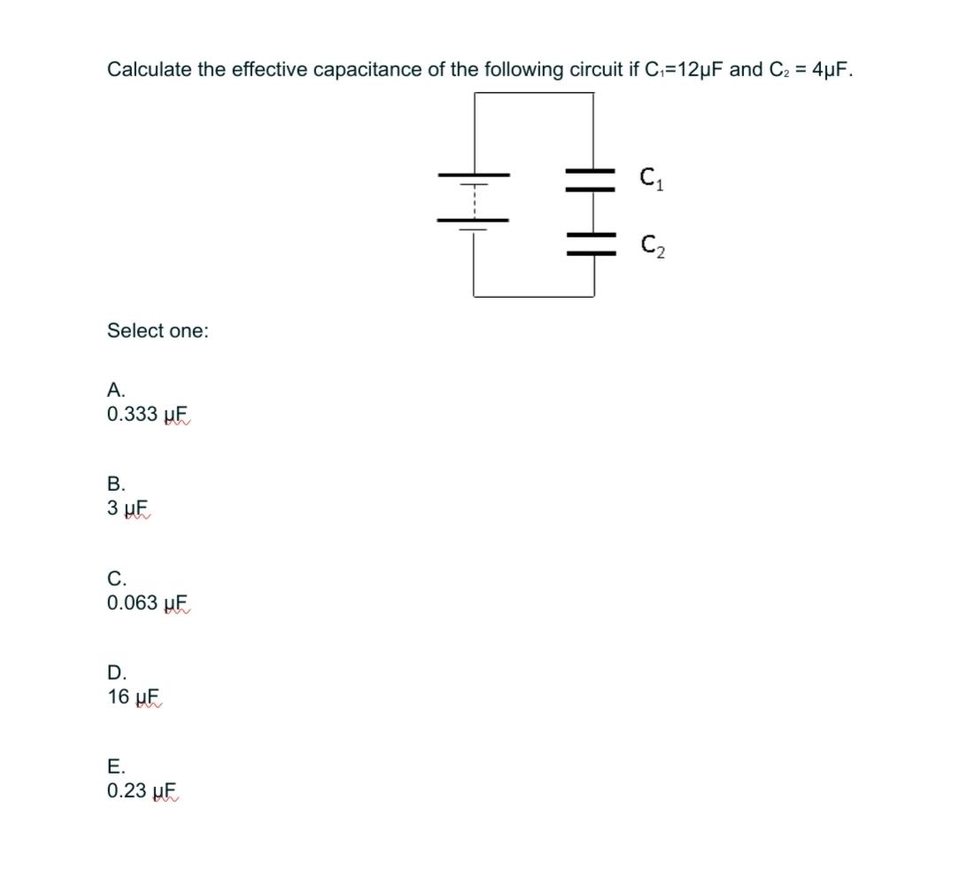 Solved Calculate the effective capacitance of the following | Chegg.com