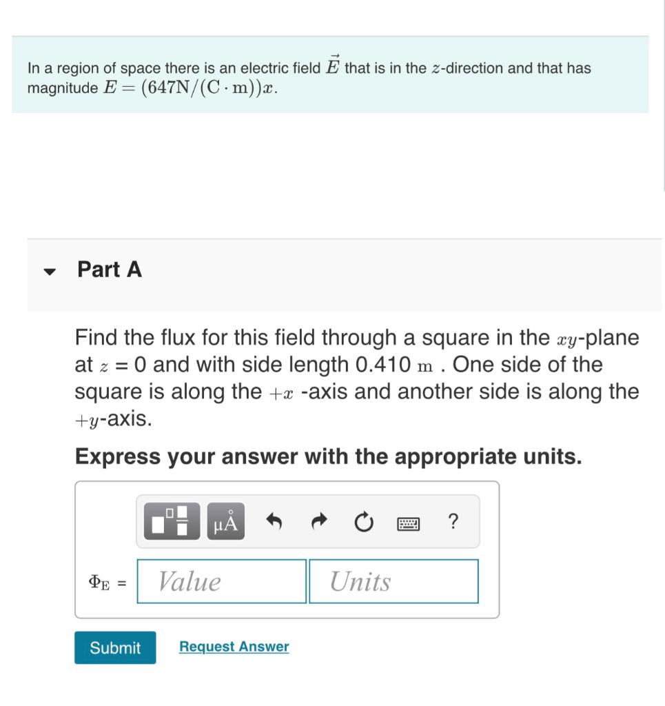 Solved In a region of space there is an electric field E | Chegg.com