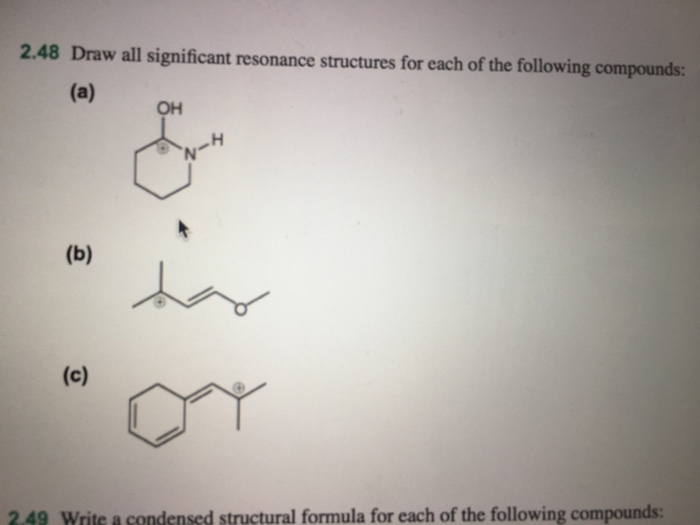 Solved Draw all significant resonance structures for each of