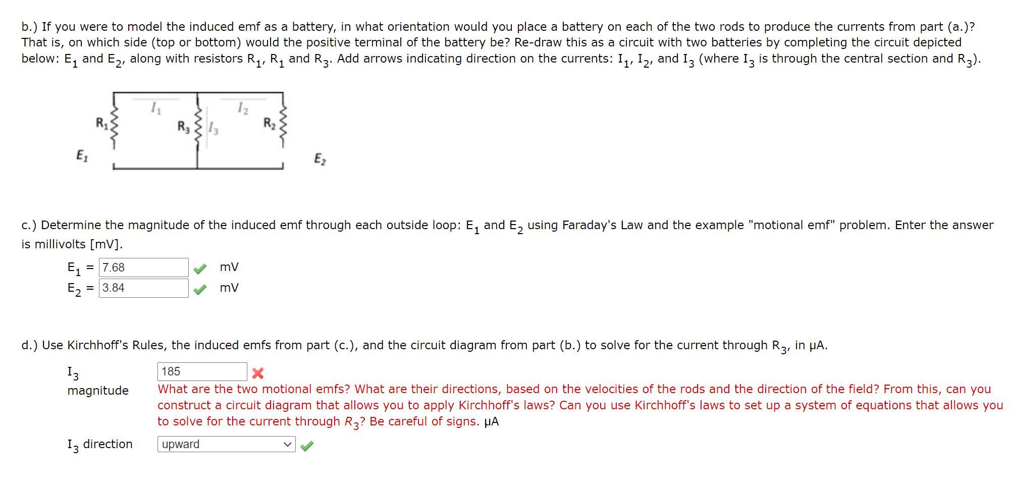 Solved b. If you were to model the induced emf as a Chegg