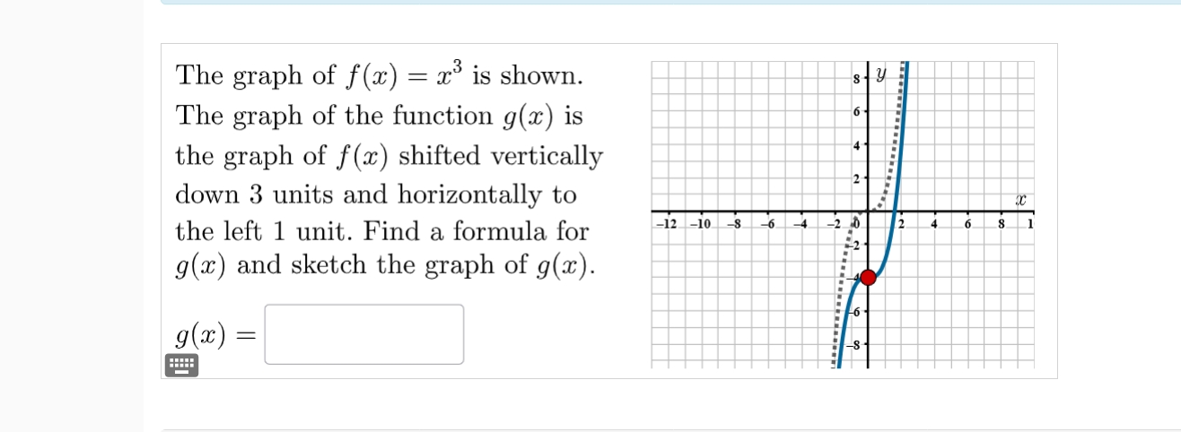 Solved The graph of f(x)=x3 is ﻿shown. The graph of ﻿the | Chegg.com