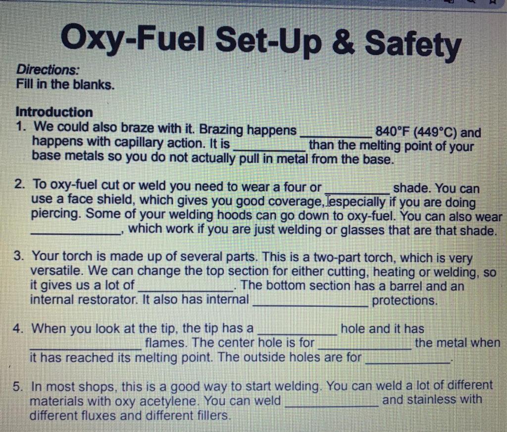 Safety Topic: Acetylene and LP-Gas Leaking Cylinders — Central