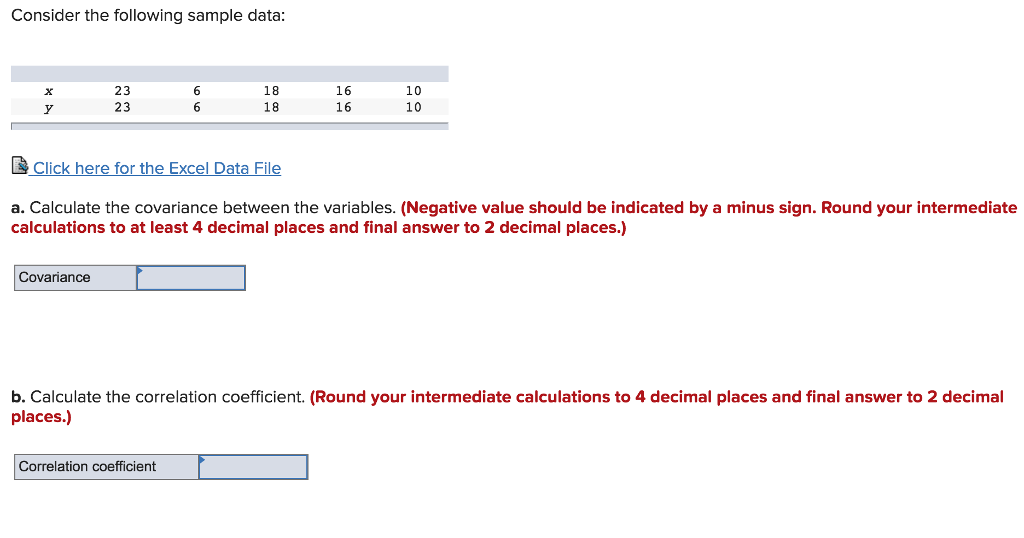 Solved Consider The Following Sample Data: 23 23 18 18 16 16 | Chegg.com