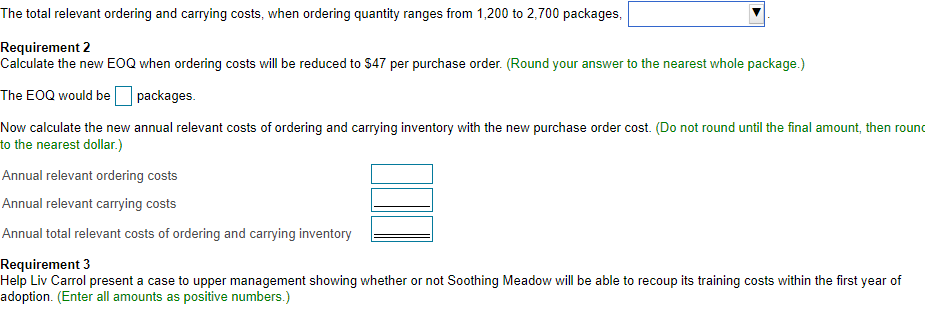 Solved Soothing Meadow, a retailer of bed and bath linen