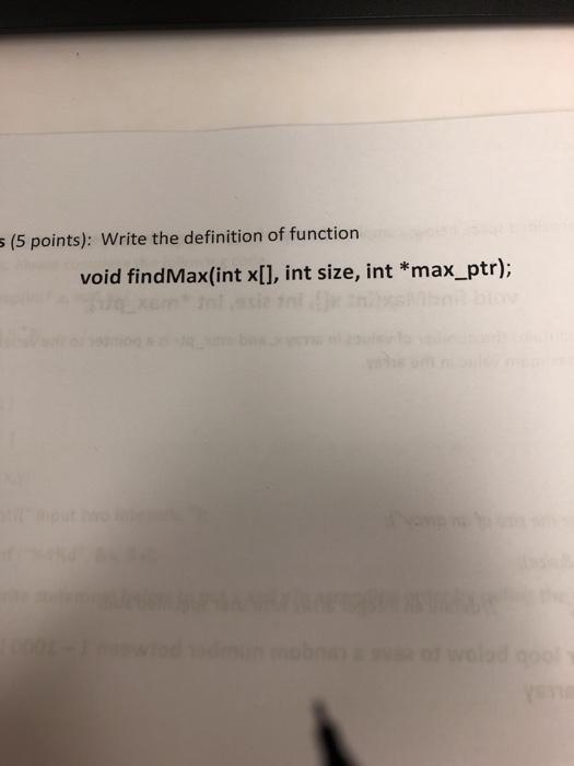 Solved s (5 points): Write the definition of function void | Chegg.com
