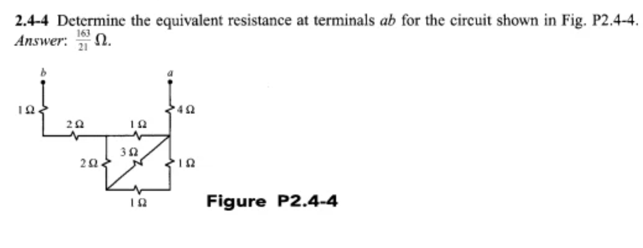 Solved 2.4-4 Determine The Equivalent Resistance At | Chegg.com