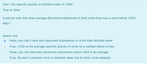 Solved Fact: The specific gravity of distilled water is | Chegg.com