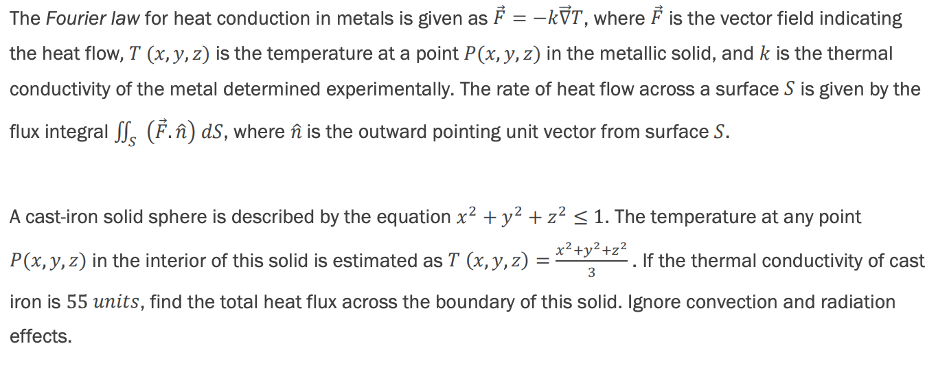 Solved The Fourier law for heat conduction in metals is | Chegg.com