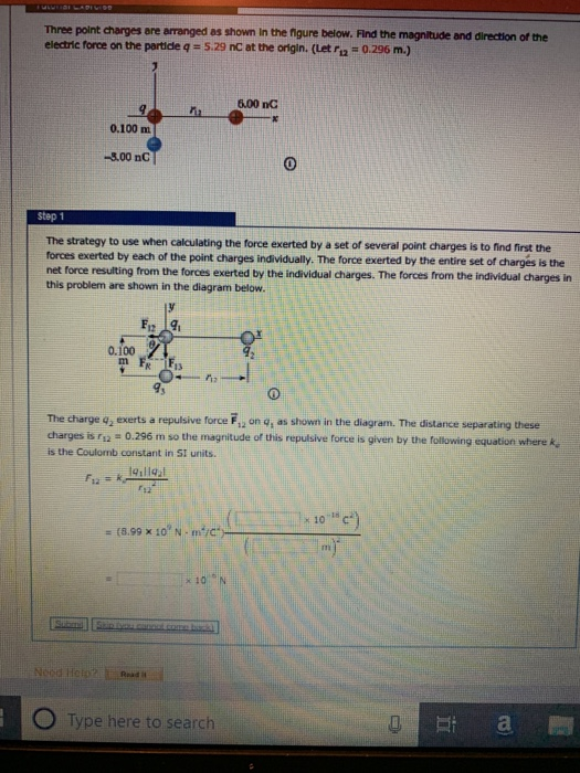 Solved Three point charges are arranged as shown in the | Chegg.com
