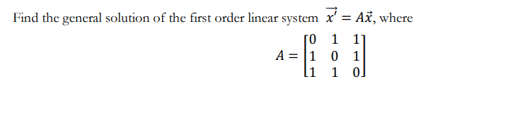 Solved Find the general solution of the first order linear | Chegg.com