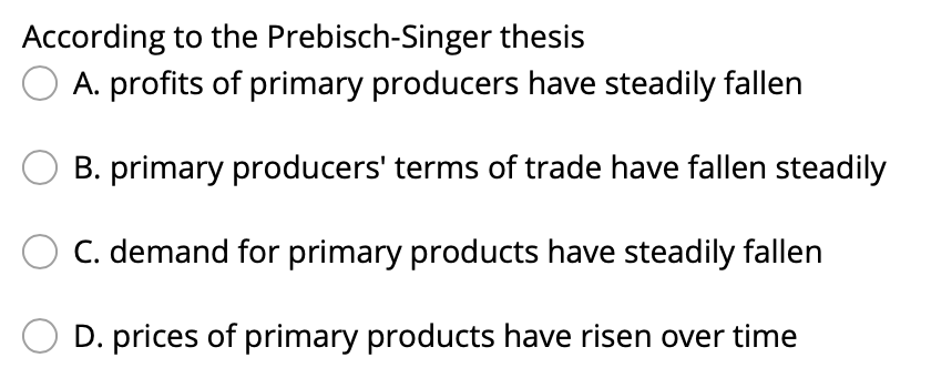 prebisch singer and myrdal thesis