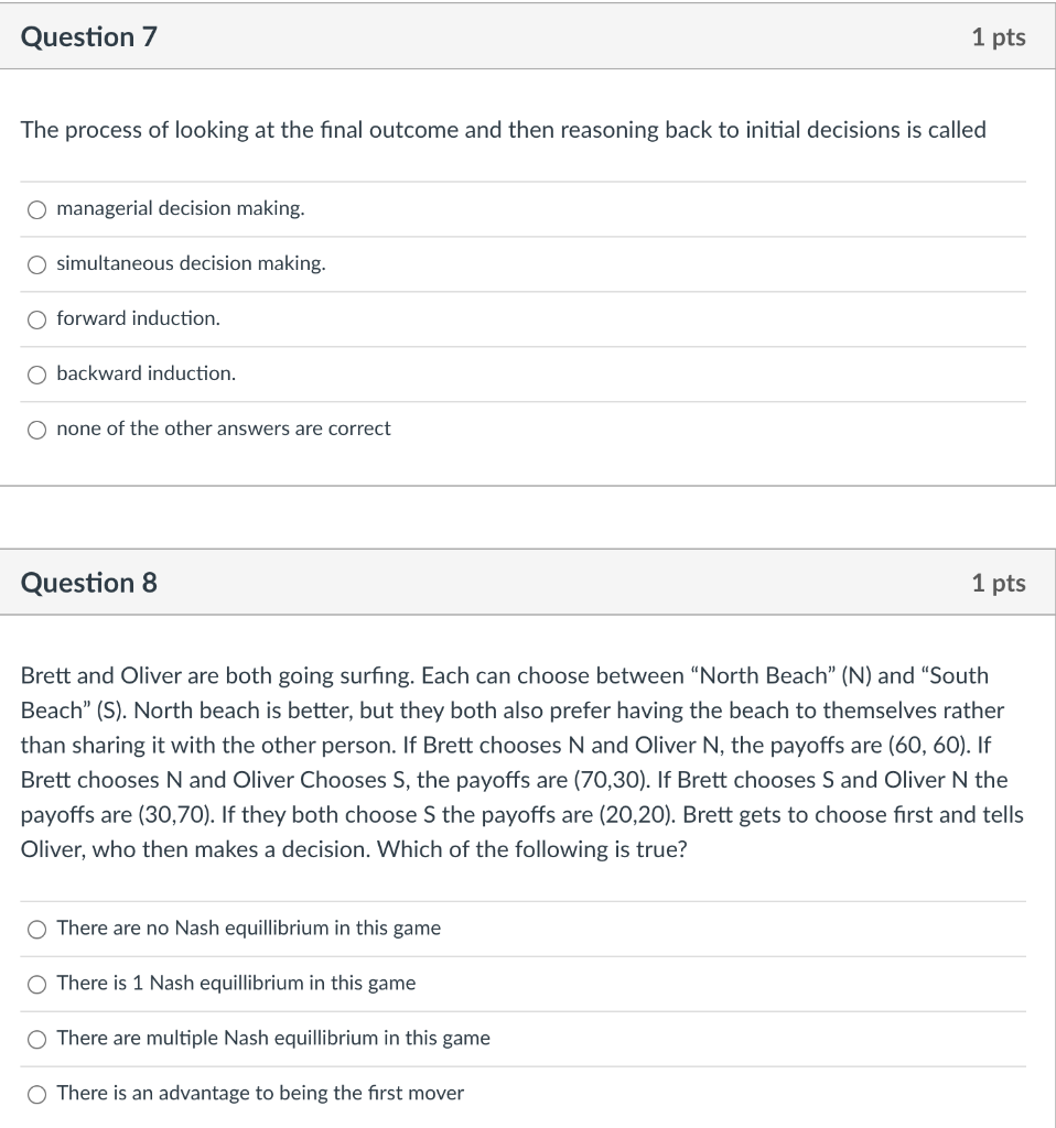 Solved We Have Two Players, A And B, Where A Moves First And | Chegg.com