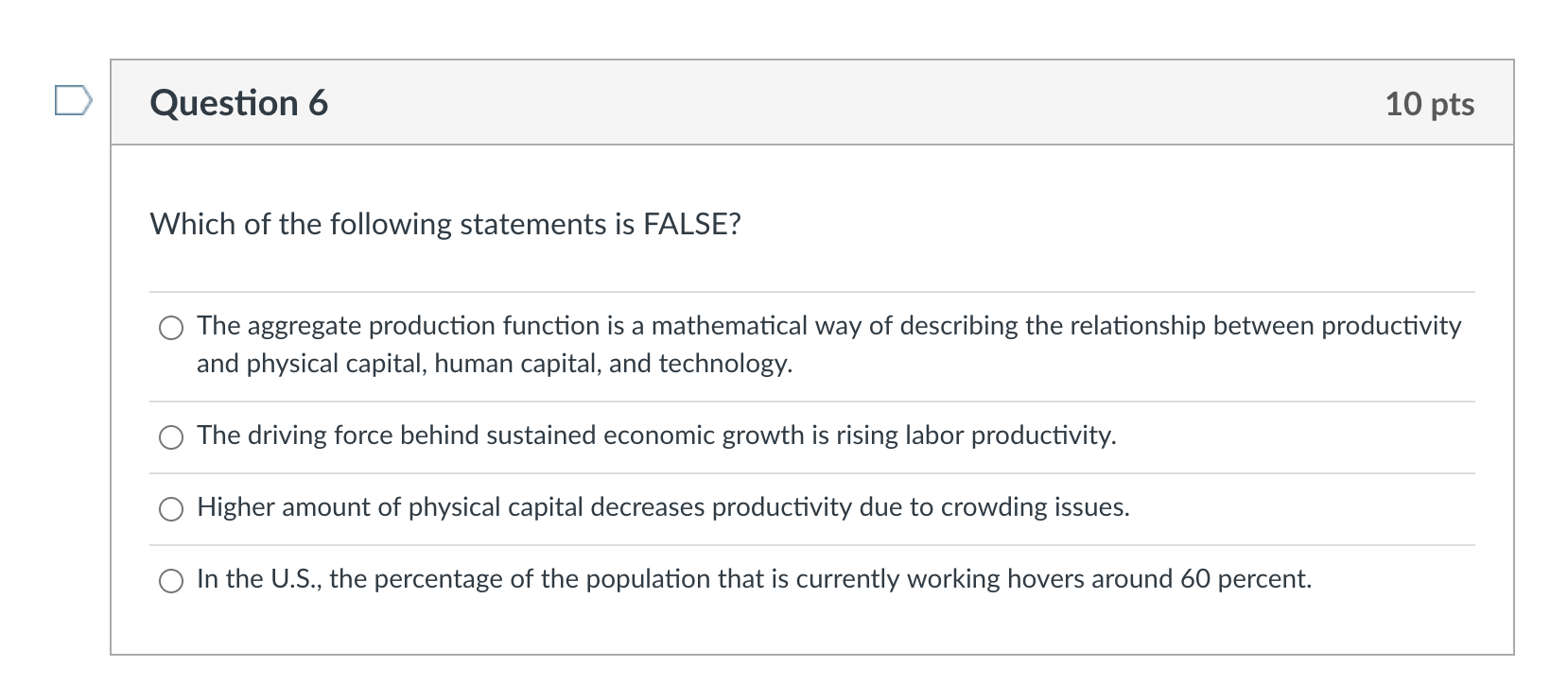 Solved Question 6 10 pts Which of the following statements | Chegg.com