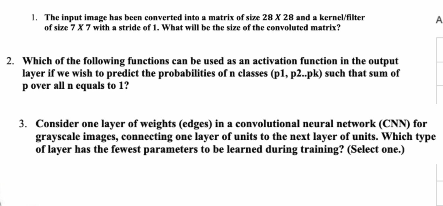 Solved 1. The input image has been converted into a matrix | Chegg.com