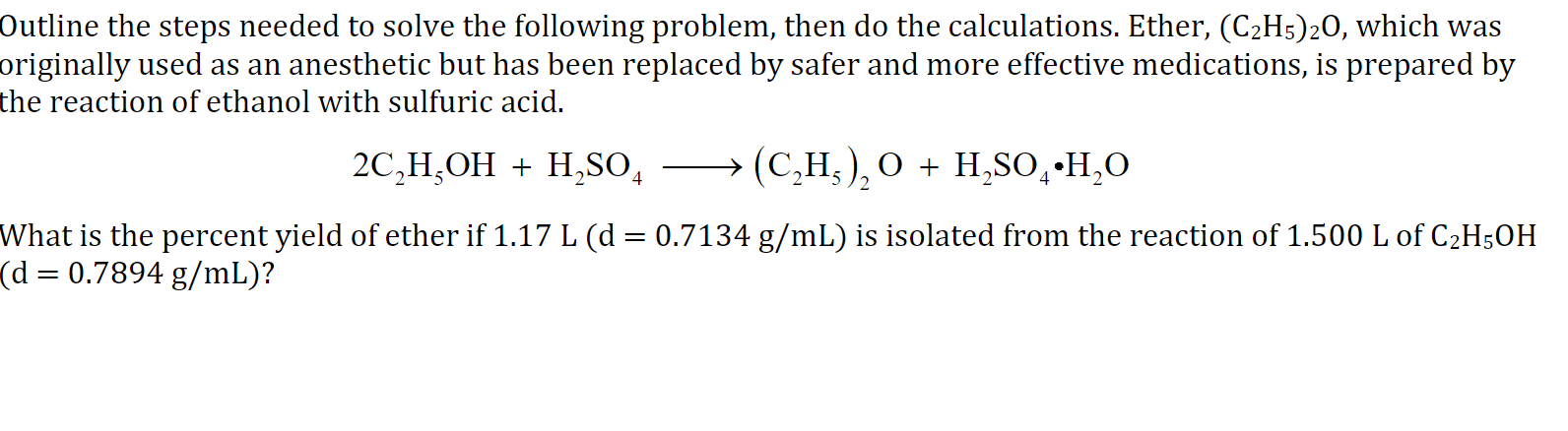 Solved Outline the steps needed to solve the following | Chegg.com