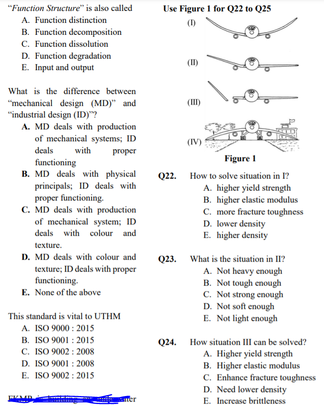 Solved Use Figure 1 for Q22 to Q25 (1) 