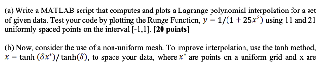 Solved (a) Write a MATLAB script that computes and plots a | Chegg.com