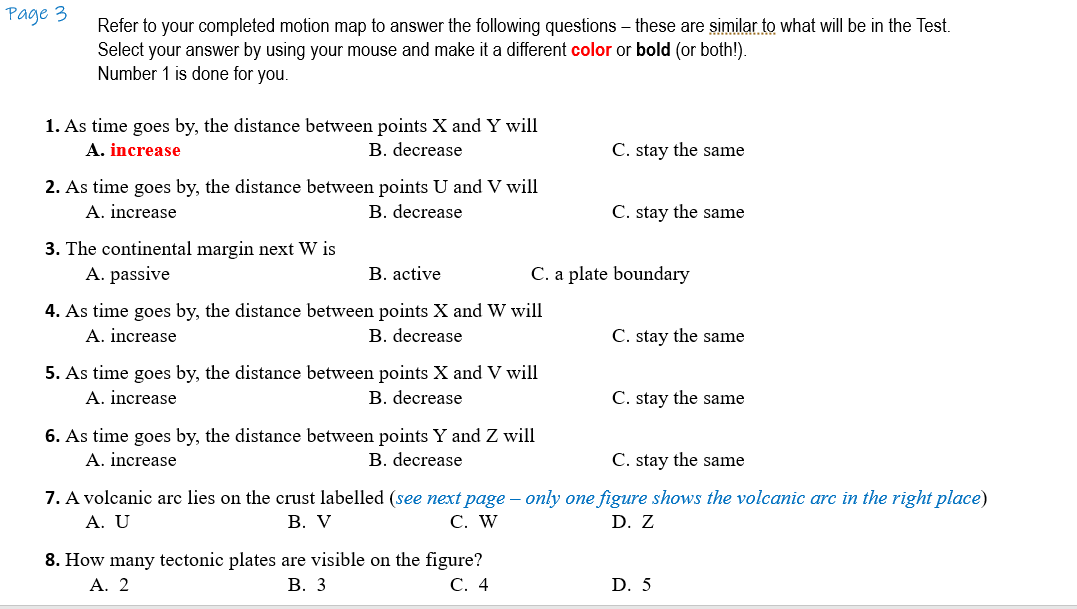 Solved Page 3 Refer to your completed motion map to answer | Chegg.com