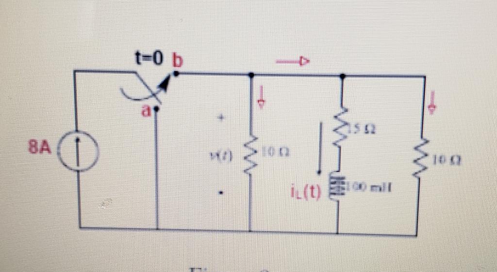 Solved In the circuit shown in Fig. 3, the switch has been | Chegg.com