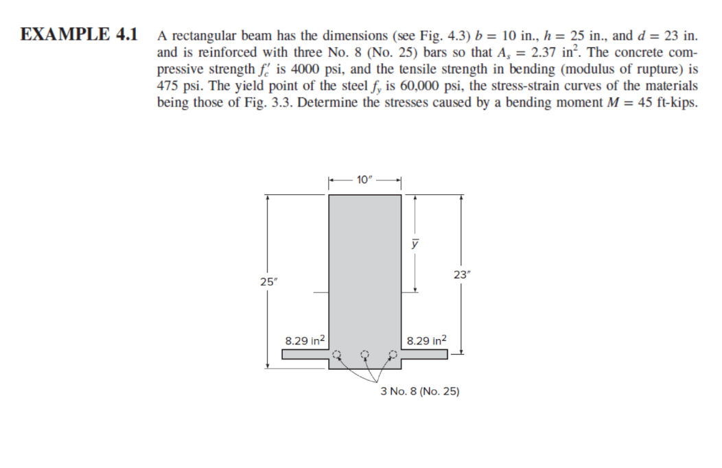 EXAMPLE 4.1 ﻿A rectangular beam has the dimensions