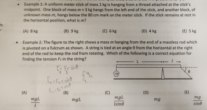 solved-example-1-a-uniform-meter-stick-of-mass-1-kg-is-chegg