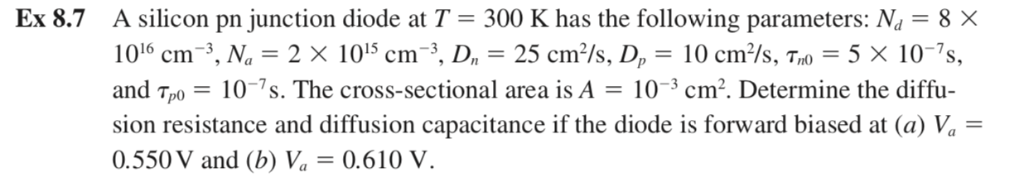 Solved A silicon pn junction diode at T-300 K has the same | Chegg.com
